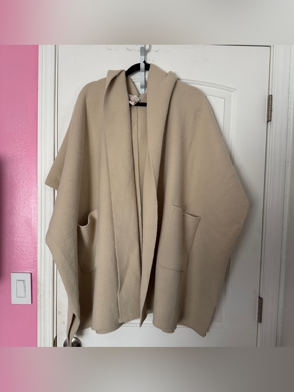 Free people cozy hoodie duster ivory tan